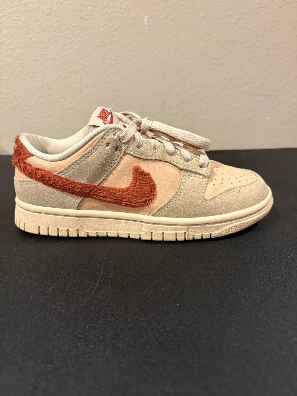 Nike Dunk Low DZ4706-200 Pink Leather Terry Cloth Womens Size 5 Youth 3.5Y - Picture 2 of 9